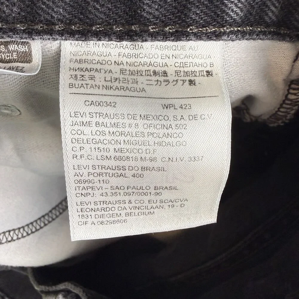 Levi's 560 Relaxed Fit Straight Jeans Mens 36x31 (Tag 38x32) Black 100% Cotton